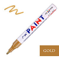 Маркер для шин колёс резины PAINT золотистый карандаш