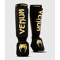 Защита ног Venum Kontact Shin Guards Black/Gold XL M