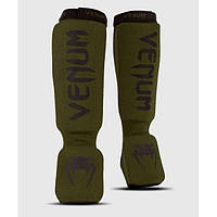 Защита ног Venum Kontact Shin Guards Khaki/Black M