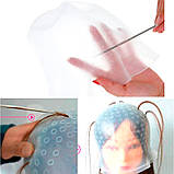 Шапка шапочка для мелірування волосся з гачком багаторазова, силіконова, фото 2
