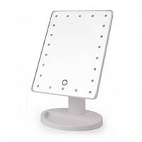Дзеркало для макіяжу з LED-підсвіткою Magic MakeUp Mirror прямокутне Біле (mt-239)