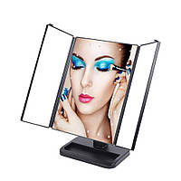 Дзеркало для макіяжу LED Smart Touch Mirror складане Чорний (mt-291)