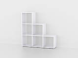 Стелаж гірка, перегородка для кімнати Moreli Ville В1078*Ш1072*Г290 Білий, фото 2