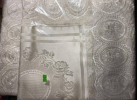 Скатертина 160*220 см. з мереживом (Туреччина)