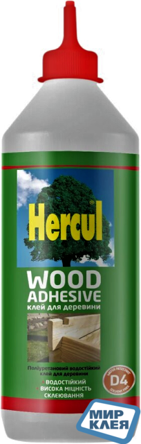 Клей полиуретановый для дерева водостойкий HERCUL WOOD D4 (Херкул) 560г. - фото 1 - id-p1359542500