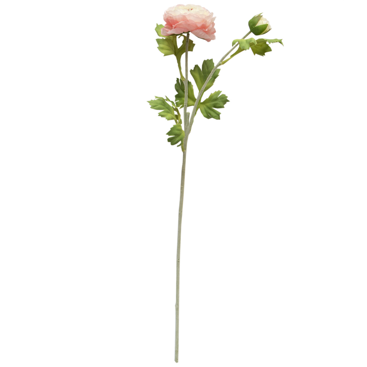 Штучна квітка Жовтець, 59 см, рожева, тканина, пластик (632397)