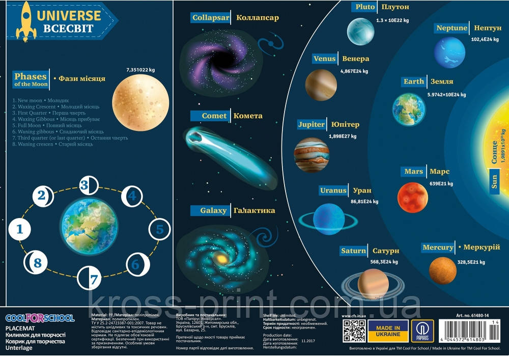 Килимок для дитячої творчості "Universe"