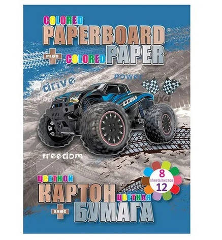 Бумага цветная + Картон Kidis двухсторонние Щенки, фото 2