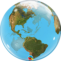 Bubble Бабл Qualatex 22"(56 см) Планета Земля