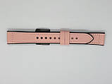 Рожевий жіночий силікон + шкіра ремінець для наручних годин 18 мм(16 мм), фото 5