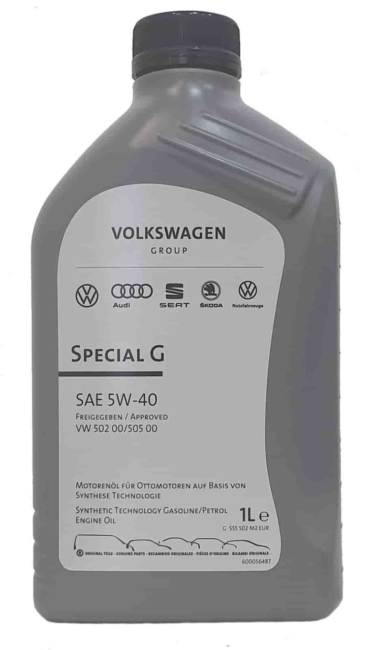 Оригінальне моторне масло VAG Special-G 5W40 1L VW 502.00, VW 505.00