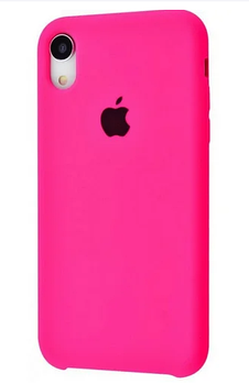 Чохол бампер накладка Silicone Case для телефона iPhone XR Pink Neon рожевий (KG-1412)