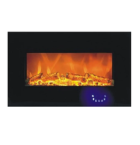 Електрокамін BONFIRE RLF-W01 настінний, пряме скло, з сенсорною панеллю і пультом ДУ