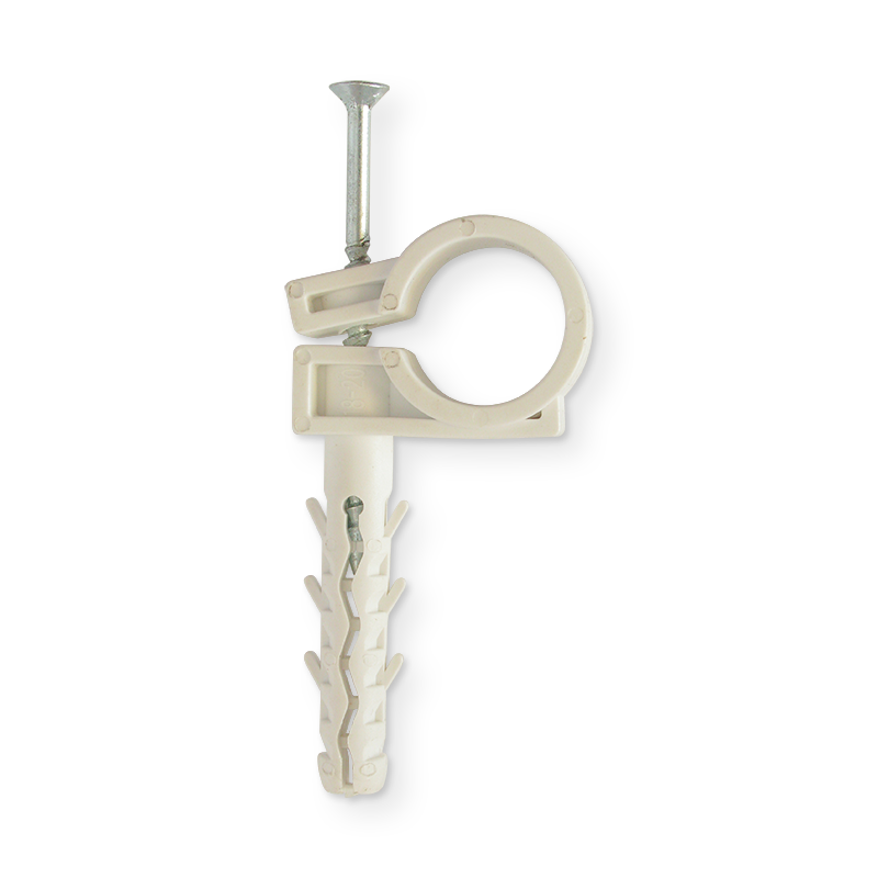 Обойма для труб і кабелю Ø18-20 з ударним шурупом (50шт)