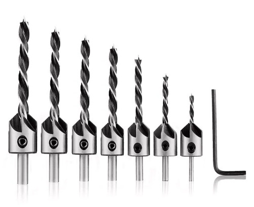 Набор сверл по дереву с зенкерами 7 шт. (зенковки) (ID#1273958176 ...