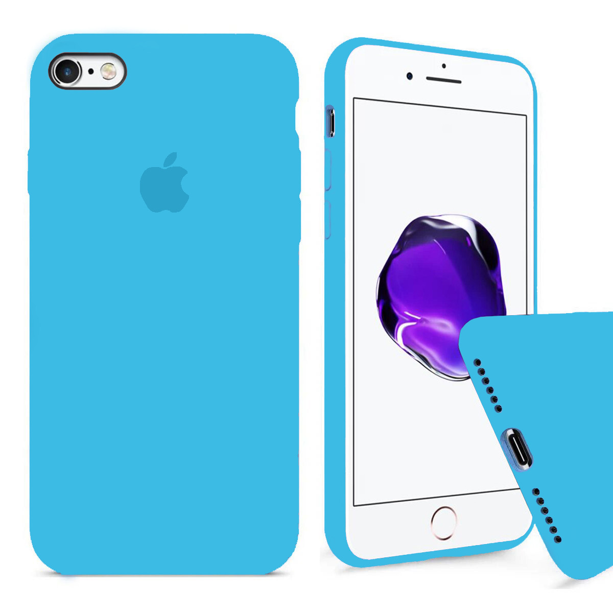 Чохол Silicone FULL case для IPhone 6/6s Blue синій