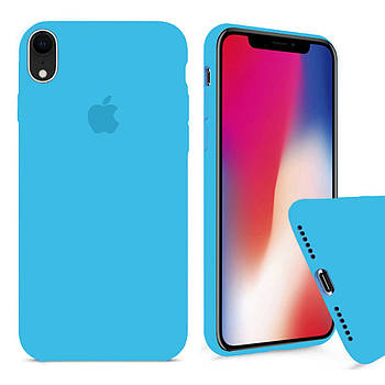 Чохол Silicone FULL case для IPhone Xr Blue синій