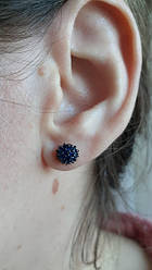 Пусети срібні Етюд з синіми фіанітами арт.2194р