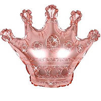 Фольгована кулька міні-фігура Корона рожеве золото 30х37см Китай