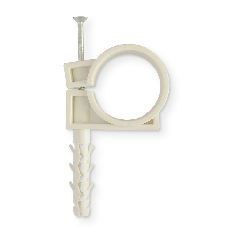 Обойма для труб і кабелю Ø32-34 з ударним шурупом  (25шт)