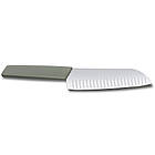 Кухонний ніж Victorinox Swiss Modern "Santoku" 6.9056.17K6B оливковий, лезо 17 см, фото 4