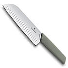 Кухонний ніж Victorinox Swiss Modern "Santoku" 6.9056.17K6B оливковий, лезо 17 см, фото 5