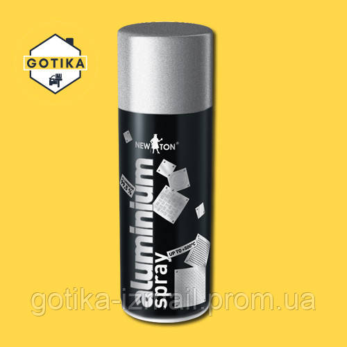 Краска алюминиевая в баллончике термостойкая до 300-500С Newton 400мл ...