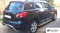 Пороги боковые труба с листом Nissan Qashqai (2006-2021) D42