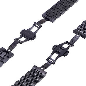 Ремешок металлический для Apple Watch 38mm/ 40mm классический чёрный, фото 2