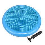 Балансувальна масажна подушка PowerPlay 4009 Balance Pad (Ø33) Синя, фото 3