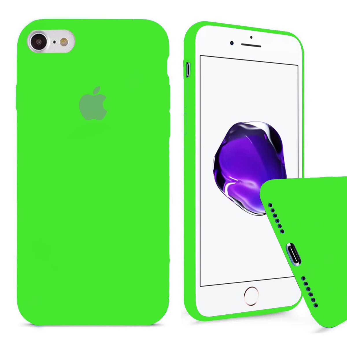 Чохол Silicone FULL case для IPhone 8 Lime green салатовий