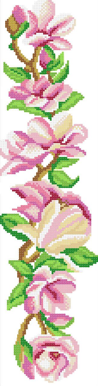 Схема для вишивки бісером Сб-693 Гілка магнолії (без зашиття фону), фото 1