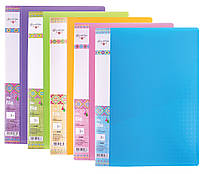 Папка А4 з боковим притиском Optima O30687 CLIP B, фактура "Вишиванка", асорті