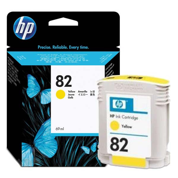 Оригінальний картридж HP 82 (C4913A) Yellow для принтера HP DesignJet-10 120 20 50 500 510 800 815 820 nr ps, фото 1