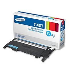 Картридж Samsung CLT-C407S cyan (ST998A) до принтера CLP-320, CLP-320n, CLP-325, CLP-325w, CLX-3185, CLX-3185n, CLX-3185fn,