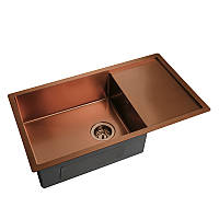 Интегрированная мойка MIXXUS MX7844-200x1.2-PVD-BRONZE Бронза