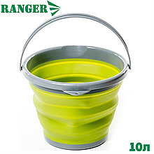 Відро туристичне складне відро складне рибальське складне відро, що складається, похідне відро Ranger 10L зелене