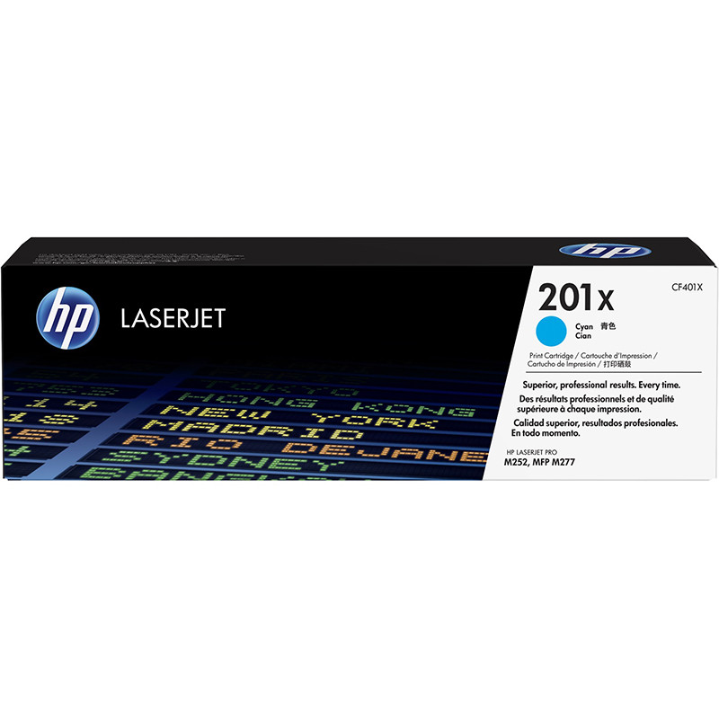 Картридж HP 201X Cyan CF401X для принтера Color LaserJet Pro M277dw, M277n, M252dw, M274n, M252n, фото 1