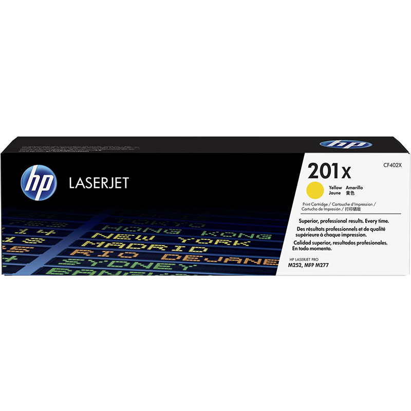 Картридж HP 201X Yellow CF402X для принтера Color LaserJet Pro M277dw, M277n, M252dw, M274n, M252n