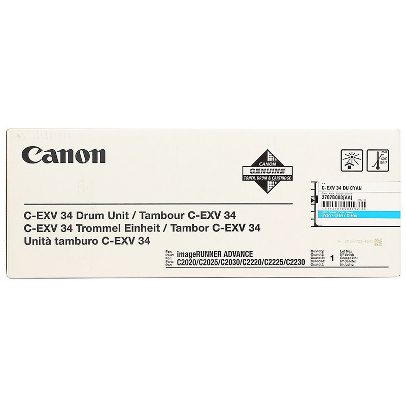 Оригінальний фотобарабан Canon C-EXV-34 (3787B003AA) Cyan iR Advance C2000, 2020, 2025, 2030, 2220, 2225, 2230