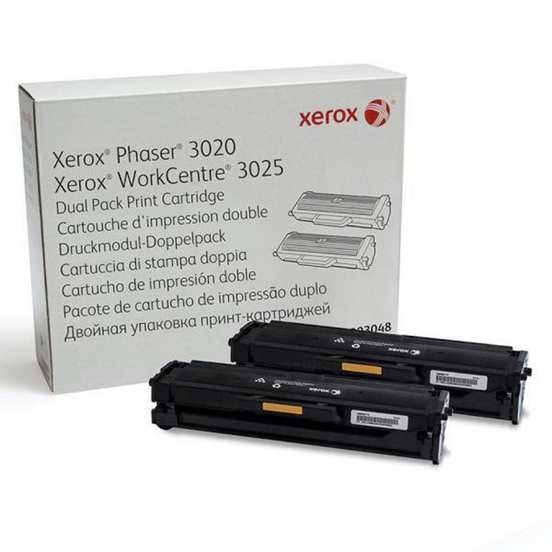 Картридж Xerox 106R03048 (2шт) для принтера WorkCentre 3025NI, 3045NI, Phaser 3020BI, WC 3025BI