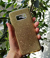 Чохол силіконовий із блискітками для Samsung Galaxy S8, Золотий