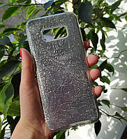 Чохол силіконовий із блискітками для Samsung Galaxy S8, Сріблястий
