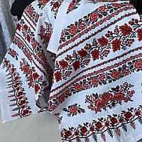 Рушник із українським орнаментом червоно-чорний 42х150 см