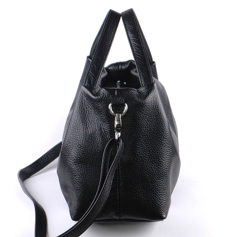 Женская кожаная сумка 16 черная - фото 4 - id-p1359694885