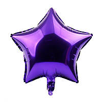 Шар Фольгированный Звезда 18" Фиолетовый 45 см