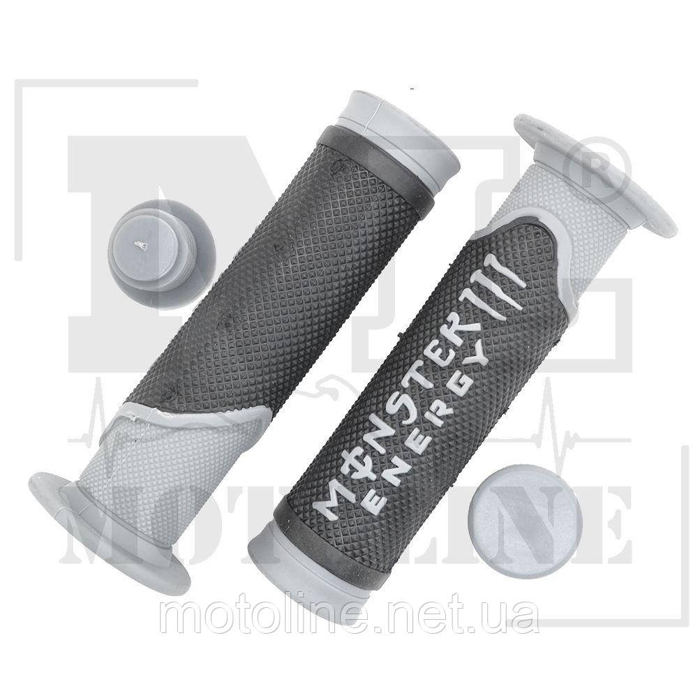 Грипси, ручки керма 0001 Monster Energy (сірий) (CH) Mototech