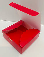 Коробка для конфет 4 шт Красная (мини-бокс) 83*83*30мм
