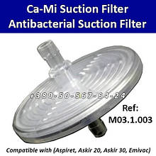 Фільтр для Аспіраторів Antibacterial Suction Filter Ca-Mi Ref M03.1.003 Aspiret, Askir 20, Askir 30, Emivac