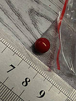 Бусяна пластик червона. 8 мм. 100 шт